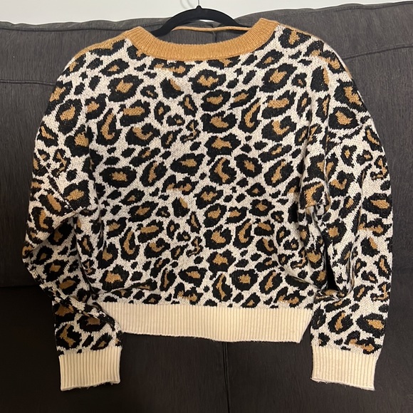 Vero Moda Animal Print Knit Sweater - Picture 2 of 3
